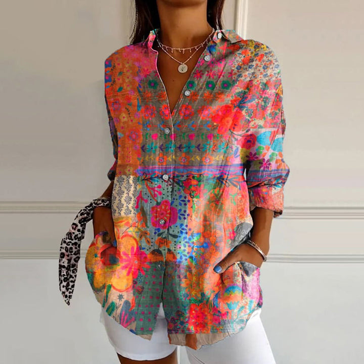 Sloan™ -  Vintage Floral Print Blouse