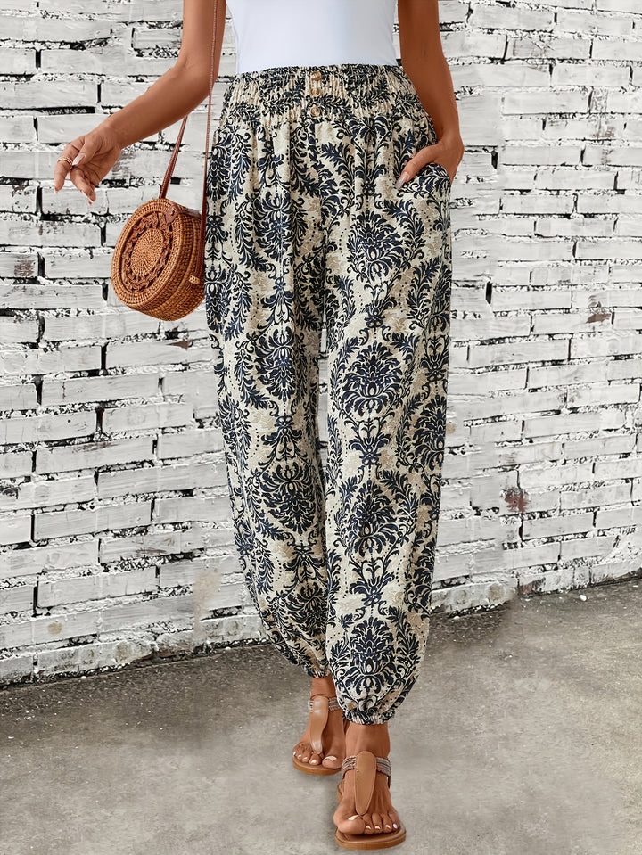 Linna™ - Long Length Boho Ethnic Graphic Print Pants