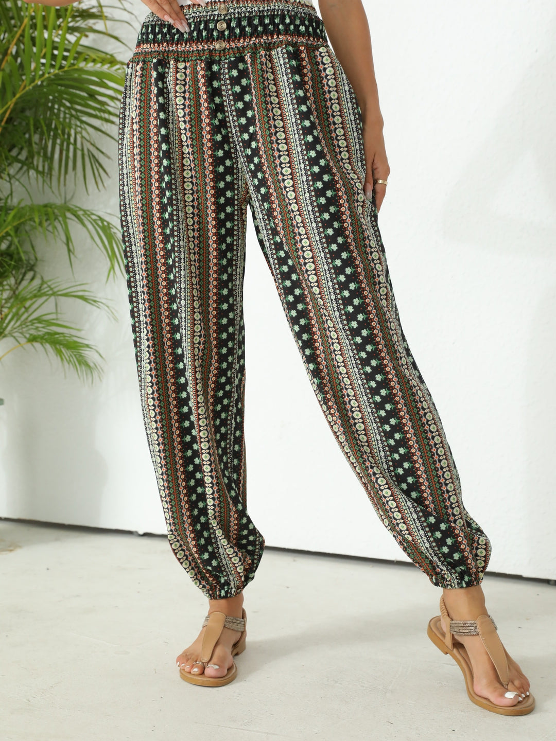 Linna™ - Long Length Boho Ethnic Graphic Print Pants