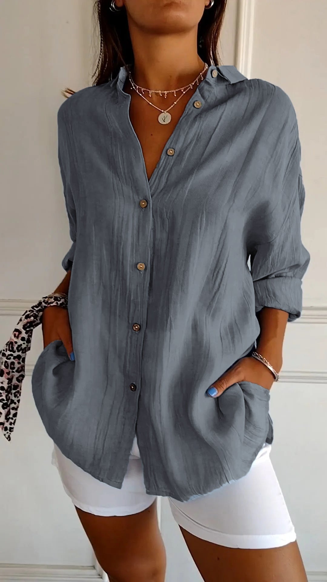 Bella™ - Elegant Shirt With Pleated Style