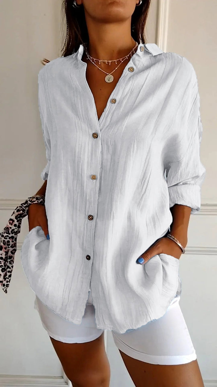 Bella™ - Elegant Shirt With Pleated Style