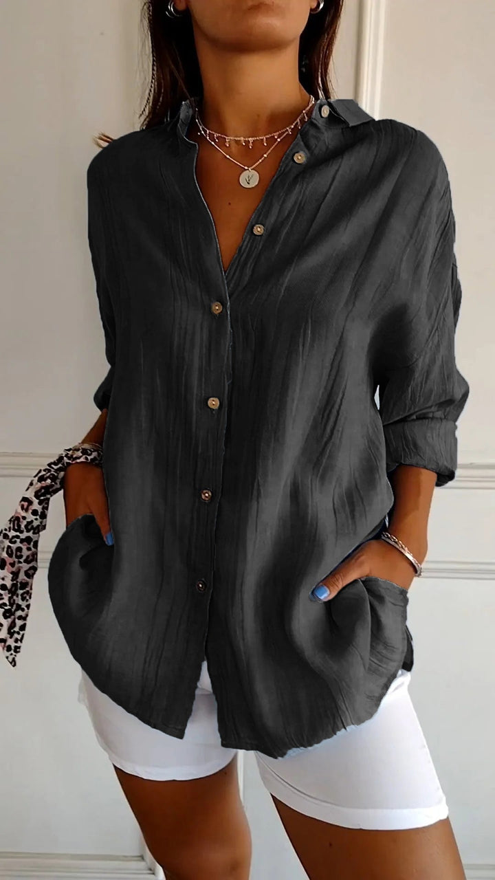 Bella™ - Elegant Shirt With Pleated Style